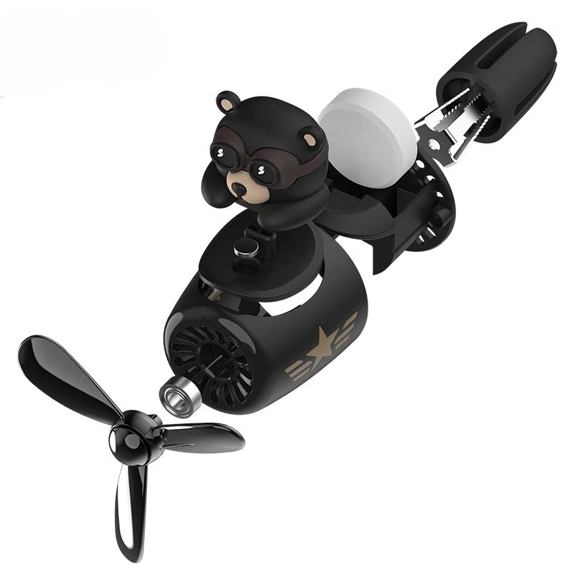Rotating Propeller Car Air Freshener — Novelty Vent Clip with Solid Fragrance