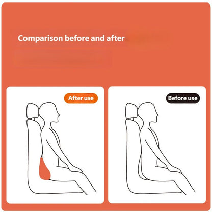 Car Lumbar Support Cushion — Memory Foam with Suede Cover