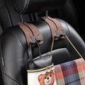Leather Headrest Hook — Dual-Hook Hanger
