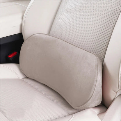 Car Lumbar Support Cushion — Memory Foam with Suede Cover