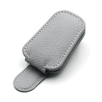 Sun Visor Glasses Holder — Premium Leather Magnetic Clip